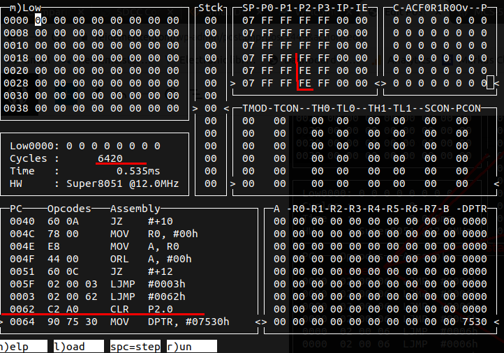emu8051 CPU View